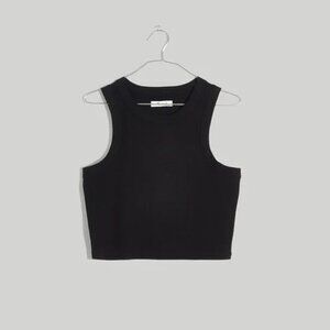 Madewell Brightside Crop Tank in Black - Medium